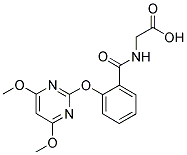 [2-[(4,6-DIMETHOXYPYRIMIDIN-2-YL)OXY]BENZAMIDO]ACETIC ACID Struktur