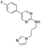 5-(4-FLUOROPHENYL)-N-[3-(1H-IMIDAZOL-1-YL)PROPYL]PYRIMIDIN-2-AMINE Struktur