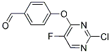 4-[(2-CHLORO-5-FLUORO-4-PYRIMIDINYL)OXY]BENZALDEHYDE Struktur