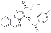 ETHYL 5-[2-(4-METHYLPHENYL)-2-OXOETHOXY]-1-{[(1Z)-PHENYLMETHYLENE]AMINO}-1H-1,2,3-TRIAZOLE-4-CARBOXYLATE Struktur