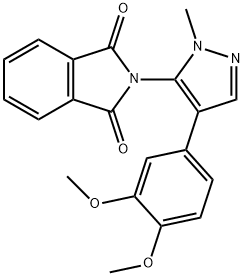 2-[4-(3,4-DIMETHOXYPHENYL)-1-METHYL-1H-PYRAZOL-5-YL]-1H-ISOINDOLE-1,3(2H)-DIONE Struktur