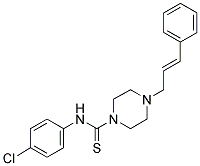 ((4-CHLOROPHENYL)AMINO)(4-(3-PHENYLPROP-2-ENYL)PIPERAZINYL)METHANE-1-THIONE Struktur