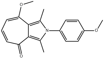 8-METHOXY-2-(4-METHOXYPHENYL)-1,3-DIMETHYLCYCLOHEPTA[C]PYRROL-4(2H)-ONE Struktur