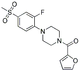 1-[2-FLUORO-4-(METHYLSULFONYL)PHENYL]-4-(2-FUROYL)PIPERAZINE Struktur