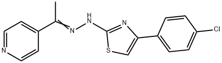 1-(4-PYRIDINYL)-1-ETHANONE N-[4-(4-CHLOROPHENYL)-1,3-THIAZOL-2-YL]HYDRAZONE Struktur