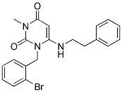 1-(2-BROMOBENZYL)-3-METHYL-6-[(2-PHENYLETHYL)AMINO]PYRIMIDINE-2,4(1H,3H)-DIONE Struktur