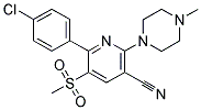 6-(4-CHLOROPHENYL)-2-(4-METHYLPIPERAZIN-1-YL)-5-(METHYLSULFONYL)PYRIDINE-3-CARBONITRILE Struktur