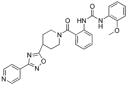 N-(2-METHOXYPHENYL)-N'-[2-((4-(3-(PYRIDIN-4-YL)-1,2,4-OXADIAZOL-5-YL)PIPERIDIN-1-YL)CARBONYL)PHENYL]UREA Struktur