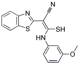 2-BENZOTHIAZOL-2-YL-3-MERCAPTO-3-(3-METHOXY-PHENYLAMINO)-ACRYLONITRILE Struktur