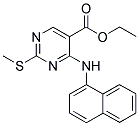 ETHYL 2-(METHYLTHIO)-4-(1-NAPHTHYLAMINO)PYRIMIDINE-5-CARBOXYLATE Struktur