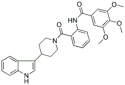 N-[2-((4-(1H-INDOL-3-YL)PIPERIDIN-1-YL)CARBONYL)PHENYL]-3,4,5-TRIMETHOXYBENZAMIDE Struktur