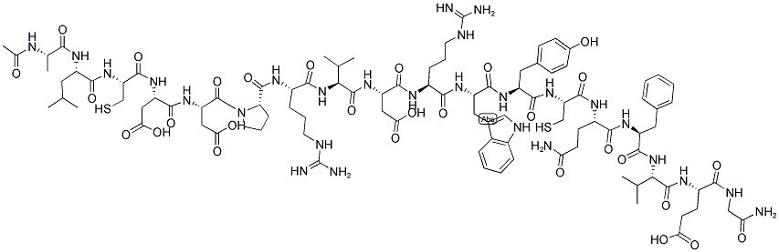 AC-ALA-LEU-CYS-ASP-ASP-PRO-ARG-VAL-ASP-ARG-TRP-TYR-CYS-GLN-PHE-VAL-GLU-GLY-NH2 Struktur