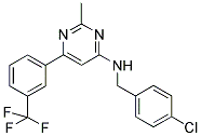 N-(4-CHLOROBENZYL)-2-METHYL-6-[3-(TRIFLUOROMETHYL)PHENYL]PYRIMIDIN-4-AMINE Struktur