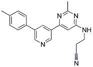 3-((2-METHYL-6-[5-(4-METHYLPHENYL)PYRIDIN-3-YL]PYRIMIDIN-4-YL)AMINO)PROPANENITRILE Struktur