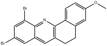 9,11-DIBROMO-3-METHOXY-5,6-DIHYDROBENZO[C]ACRIDINE Struktur