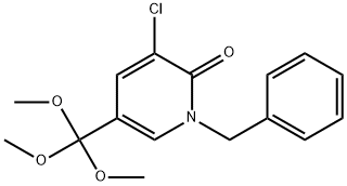 1-BENZYL-3-CHLORO-5-(TRIMETHOXYMETHYL)-2(1H)-PYRIDINONE Struktur