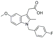 1-(4-FLUOROBENZYL)-5-METHOXY-2-METHYLINDOLE-3-ACETIC ACID Struktur