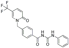 1-[4-(2,4-DIAZA-1,3-DIOXO-4-PHENYLBUT-1-YL)BENZYL]-5-(TRIFLUOROMETHYL)-2-PYRIDONE Struktur