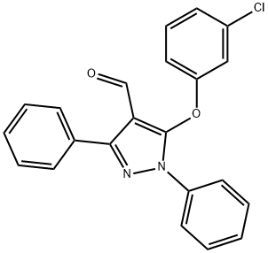 5-(3-CHLOROPHENOXY)-1,3-DIPHENYL-1H-PYRAZOLE-4-CARBALDEHYDE Struktur