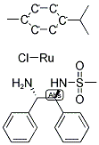 CHLORO[(1S,2S)-N-(METHANESULFONYL)-1,2-DIPHENYL-1,2-ETHANEDIAMINE] (P-CYMENE)RUTHENIUM(II) Struktur