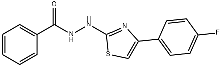 N'-[4-(4-FLUOROPHENYL)-1,3-THIAZOL-2-YL]BENZENECARBOHYDRAZIDE Struktur