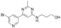 3-([6-(5-BROMOPYRIDIN-3-YL)-2-METHYLPYRIMIDIN-4-YL]AMINO)PROPAN-1-OL Struktur