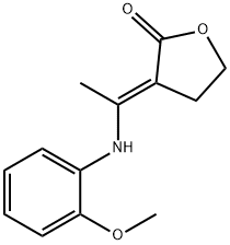 3-[(E)-1-(2-METHOXYANILINO)ETHYLIDENE]DIHYDRO-2(3H)-FURANONE Struktur