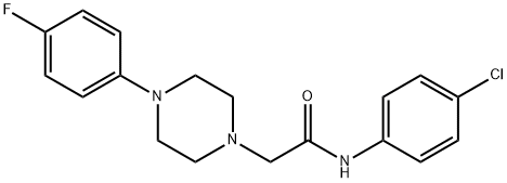 N-(4-CHLOROPHENYL)-2-[4-(4-FLUOROPHENYL)PIPERAZINO]ACETAMIDE Struktur