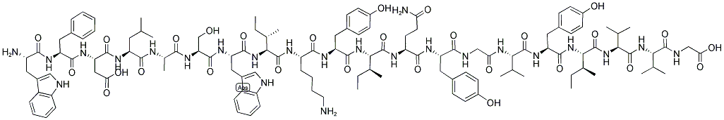 H-TRP-PHE-ASP-LEU-ALA-SER-TRP-ILE-LYS-TYR-ILE-GLN-TYR-GLY-VAL-TYR-ILE-VAL-VAL-GLY-OH Struktur