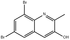 6,8-DIBROMO-2-METHYL-3-QUINOLINOL Struktur