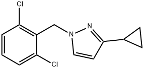 3-CYCLOPROPYL-1-(2,6-DICHLOROBENZYL)-1H-PYRAZOLE Struktur