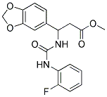 METHYL 3-(1,3-BENZODIOXOL-5-YL)-3-([(2-FLUOROANILINO)CARBONYL]AMINO)PROPANOATE Struktur