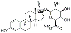 1,3,5(10)-ESTRATRIEN-17-ALPHA-ETHYNYL-3,17-BETA-DIOL 17-GLUCOSIDURONATE, SODIUM SALT Struktur