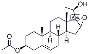 5-PREGNEN-16,17-EPOXY-3-BETA, 20-BETA-DIOL 3-ACETATE Struktur