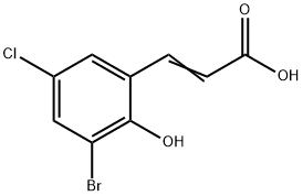 3-BROMO-5-CHLORO-2-HYDROXYCINNAMIC ACID Struktur