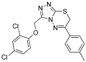 3-[(2,4-DICHLOROPHENOXY)METHYL]-6-(4-METHYLPHENYL)-7H-[1,2,4]TRIAZOLO[3,4-B][1,3,4]THIADIAZINE Struktur