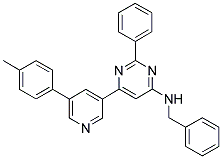 BENZYL-[2-PHENYL-6-(5-P-TOLYL-PYRIDIN-3-YL)-PYRIMIDIN-4-YL]-AMINE Struktur