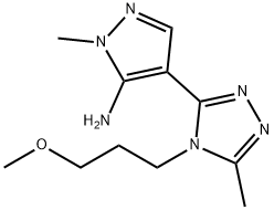 4-[4-(3-METHOXYPROPYL)-5-METHYL-4H-1,2,4-TRIAZOL-3-YL]-1-METHYL-1H-PYRAZOL-5-AMINE Struktur