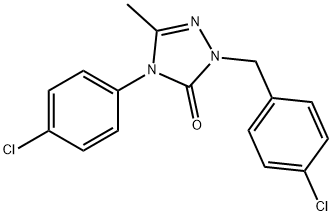 2-(4-CHLOROBENZYL)-4-(4-CHLOROPHENYL)-5-METHYL-2,4-DIHYDRO-3H-1,2,4-TRIAZOL-3-ONE Struktur