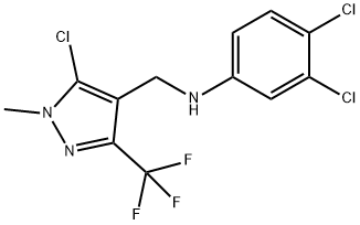 3,4-DICHLORO-N-([5-CHLORO-1-METHYL-3-(TRIFLUOROMETHYL)-1H-PYRAZOL-4-YL]METHYL)ANILINE Struktur