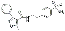 N-{2-[4-(AMINOSULFONYL)PHENYL]ETHYL}-5-METHYL-3-PHENYLISOXAZOLE-4-CARBOXAMIDE Struktur