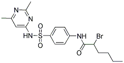 2-BROMO-HEXANOIC ACID [4-(2,6-DIMETHYL-PYRIMIDIN-4-YLSULFAMOYL)-PHENYL]-AMIDE Struktur