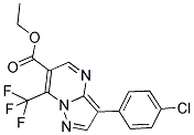 ETHYL 3-(4-CHLOROPHENYL)-7-(TRIFLUOROMETHYL)PYRAZOLO[1,5-A]PYRIMIDINE-6-CARBOXYLATE Struktur