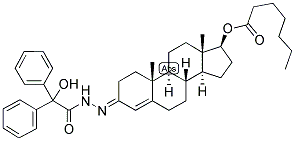 4-ANDROSTEN-17-BETA-OL-3-ONE ENANTHATE-3-BENZILOYLHYDRAZONE Struktur