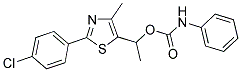 1-[2-(4-CHLOROPHENYL)-4-METHYL-1,3-THIAZOL-5-YL]ETHYL N-PHENYLCARBAMATE Struktur