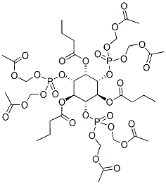 D-MYO-INOSITOL 1,3,5-TRISPHOSPHATE HEXAKISACETOXYMETHYL ESTER, 2,4,6-TRI-O-BUTYRYL- Struktur