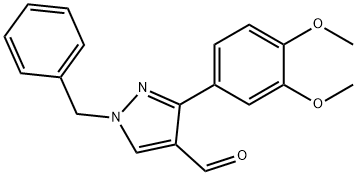 1-BENZYL-3-(3,4-DIMETHOXYPHENYL)-1H-PYRAZOLE-4-CARBALDEHYDE Struktur