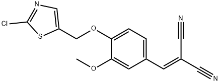 2-((4-[(2-CHLORO-1,3-THIAZOL-5-YL)METHOXY]-3-METHOXYPHENYL)METHYLENE)MALONONITRILE Struktur