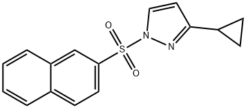 3-CYCLOPROPYL-1-(2-NAPHTHYLSULFONYL)-1H-PYRAZOLE Struktur