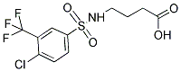 4-([[4-CHLORO-3-(TRIFLUOROMETHYL)PHENYL]SULFONYL]AMINO)BUTANOIC ACID Struktur